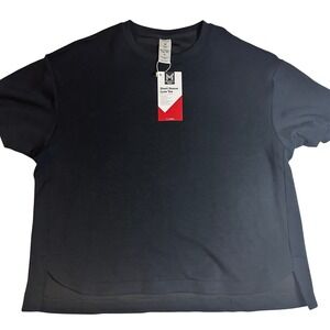 Member's Mark Luxe Short Sleeve Tee Black Womens‎ XL NWT